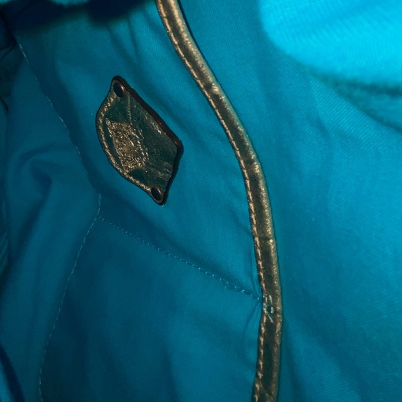 Juicy Couture Y2K Slouchy Gold Bag with Silver Hardware. - Picture 5 of 5